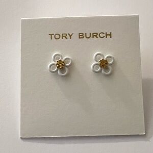 Tory Burch Kira Small Clover Enamel Stud Earrings
